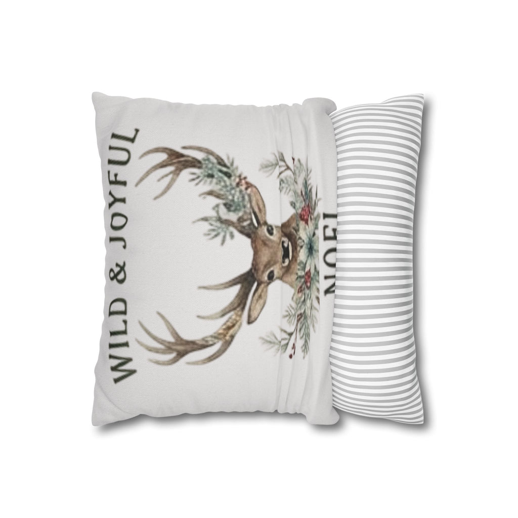 Holiday Deer Spun Polyester Square Pillowcase