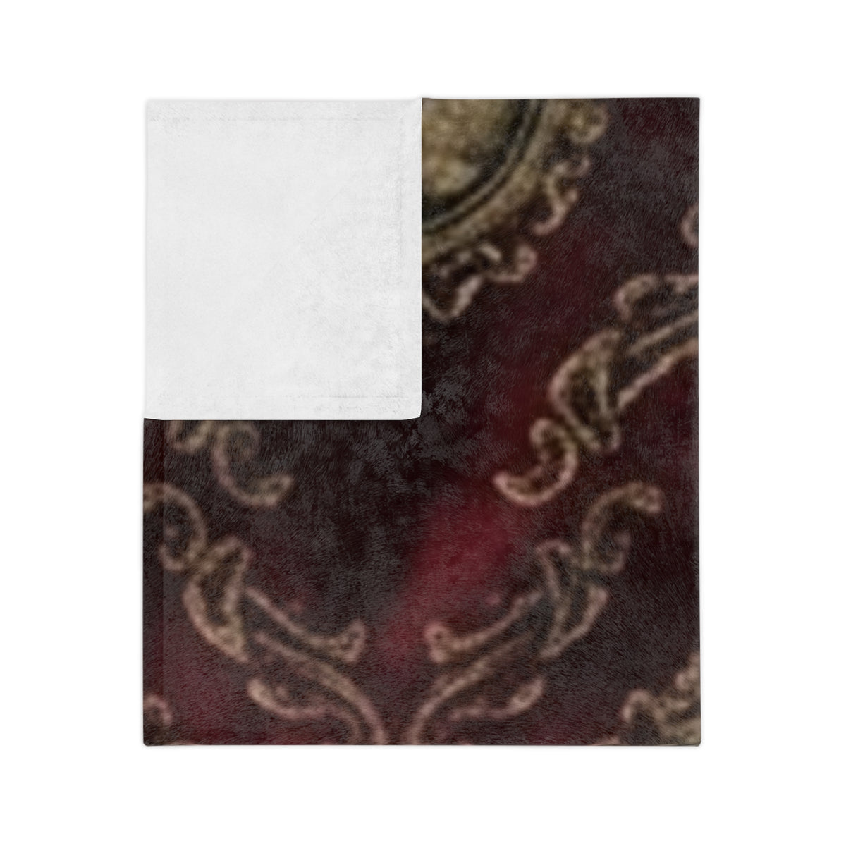 Spooky Season Crow Red Velveteen Microfiber Blanket