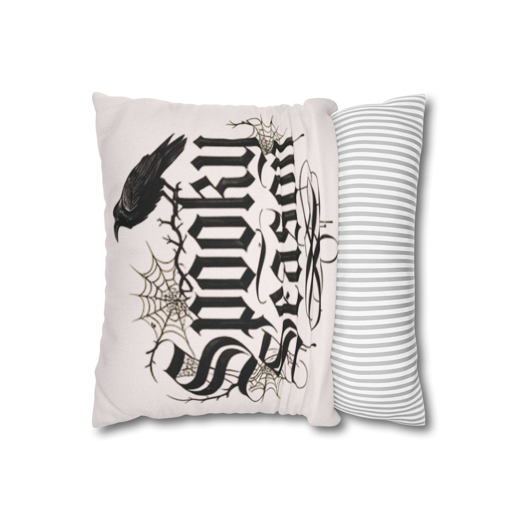 Spooky Season Black and White Square Pillowcase