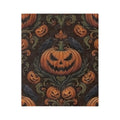 Jack-O-Lantern and Crow Velveteen Microfiber Blanket