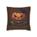 Jack-o-Lantern and Crow Square Pillowcase