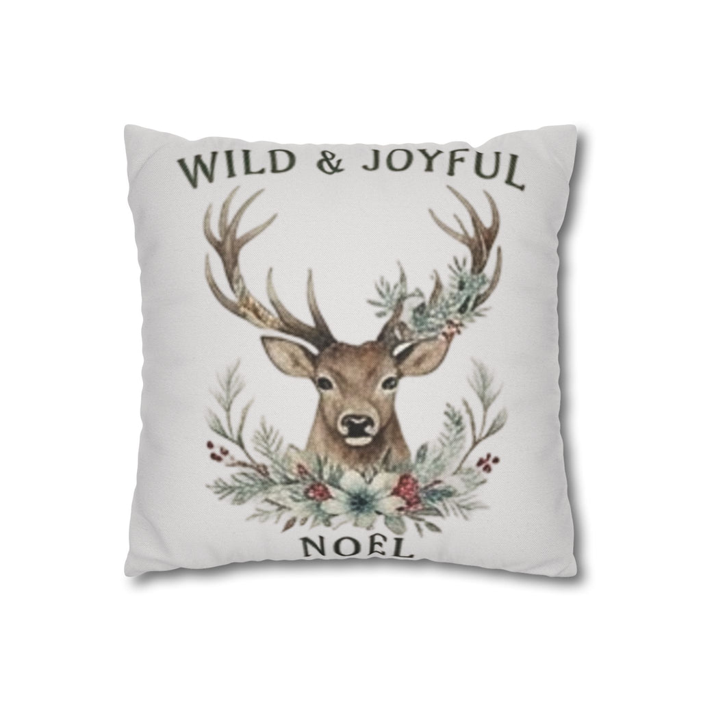 Holiday Deer Spun Polyester Square Pillowcase