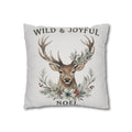 Holiday Deer Spun Polyester Square Pillowcase